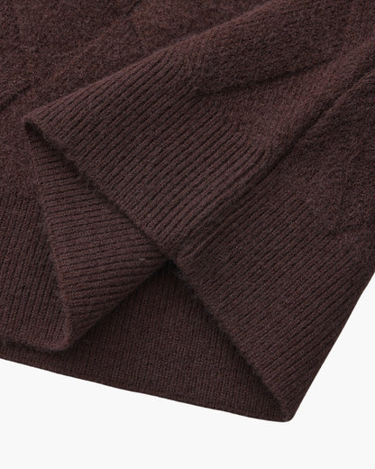 Diamond Knit Crewneck Sweater