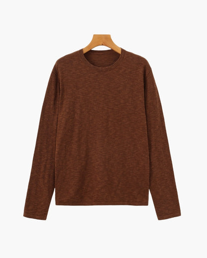 Linen Cotton Essential Crewneck - Old Money