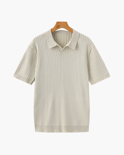 Premium Ribbed Polo - Old Money