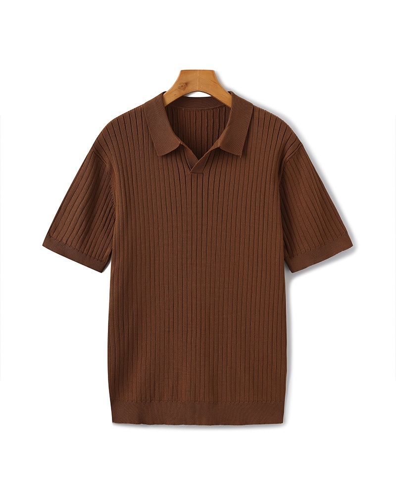 Premium Ribbed Polo - Old Money