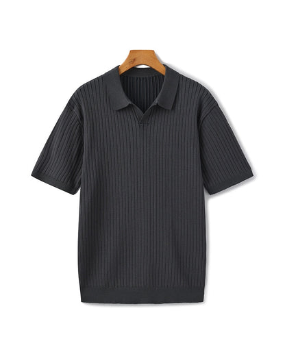 Premium Ribbed Polo - Old Money