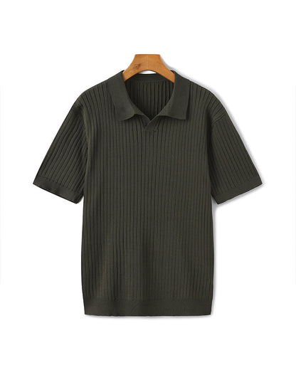 Premium Ribbed Polo - Old Money