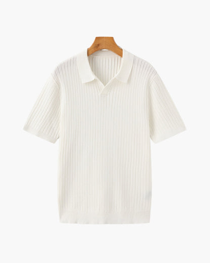 Premium Ribbed Polo - Old Money